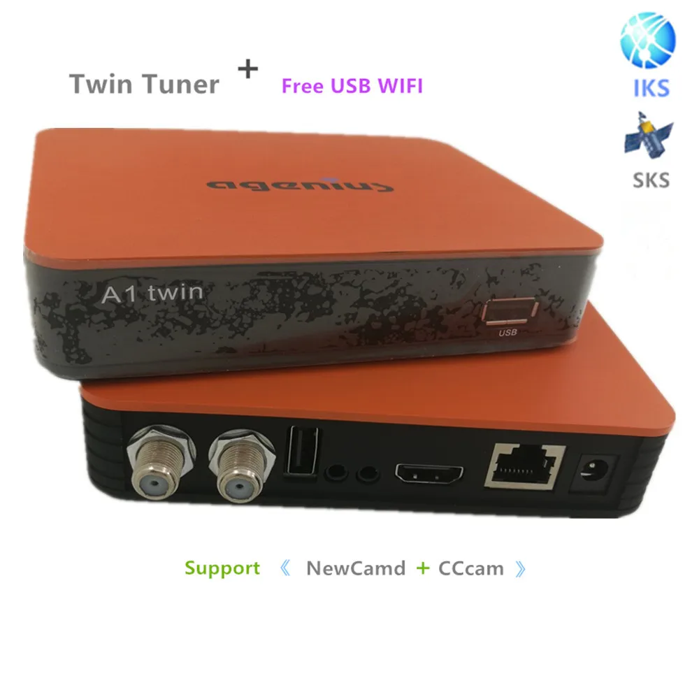 

2PS New Satellite receiver Twin Tuner Support PlayVideo With WIFI ACM IKS Free SKS Free DVB-S2