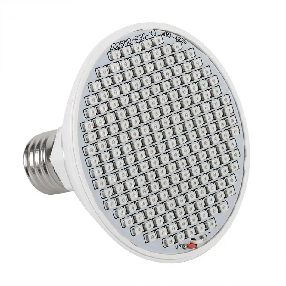 

24W 200 LEDs Plant Grow Light E27 Hydroponic Led Grow Light Bulb Flower Veg Growing Lamps 85~265V