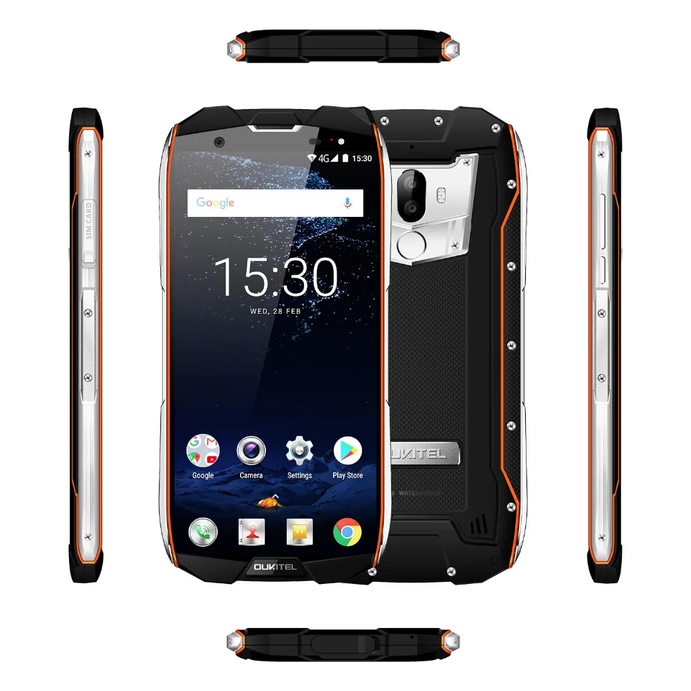 Oukitel WP5000 18:9 полный дисплей 5,7 ''мобильный телефон 6 ГБ ОЗУ 64 Гб ПЗУ IP68 Водонепроницаемый Восьмиядерный Android 7,1 5200 мАч 4G смартфон