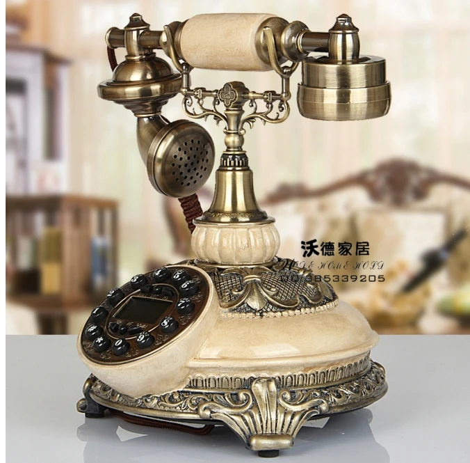 Мода Античный Телефон Античная винтажные телефон имиджевый деревенский телефон повторный набор/hands-free/Идентификатор вызывающего абонента