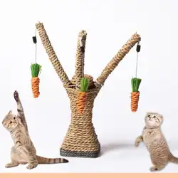 Кошка Скребок дерево форма Висячие морковь устойчивый к царапинам Post игрушка товары для животных, кошек