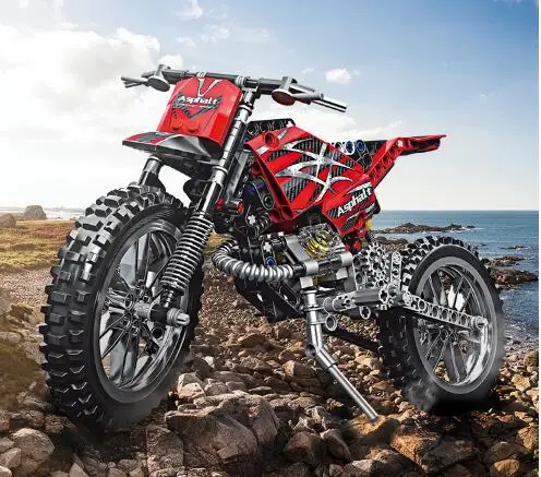 

new toy MOTO Cross Bike Building Blocks Motorcycle Mode DIY Bricks for children gift
