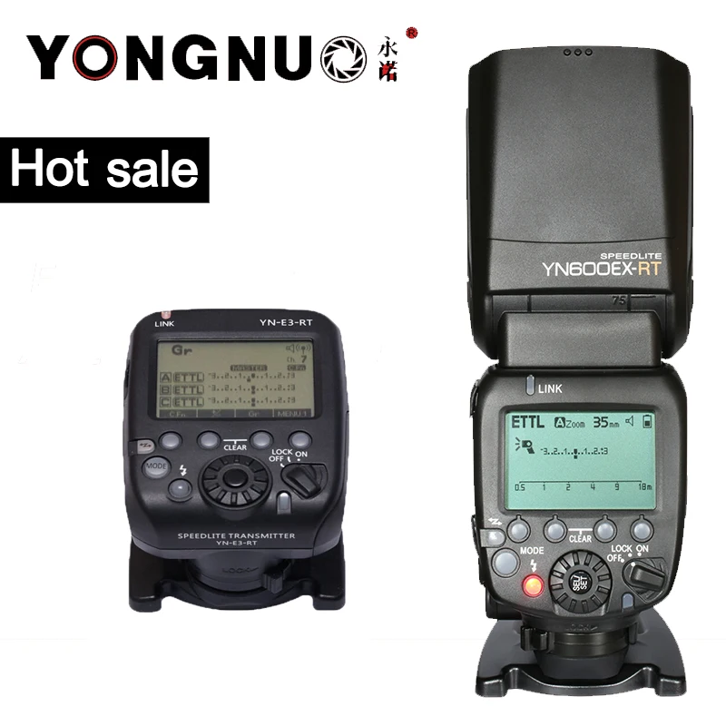 

YONGNUO YN600EX-RT Camera Flash Speedlite +YN-E3-RT  TTL Radio Trigger Speedlite Controller for Canon 5D3 5D2 7D 6D 70D 60D