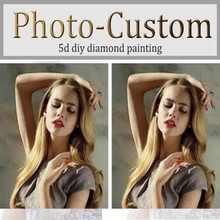 DIY алмазная живопись индивидуальная фотография на заказ сделай свой собственный алмаз живопись полная квадратная дрель алмазные Стразы Вышивка
