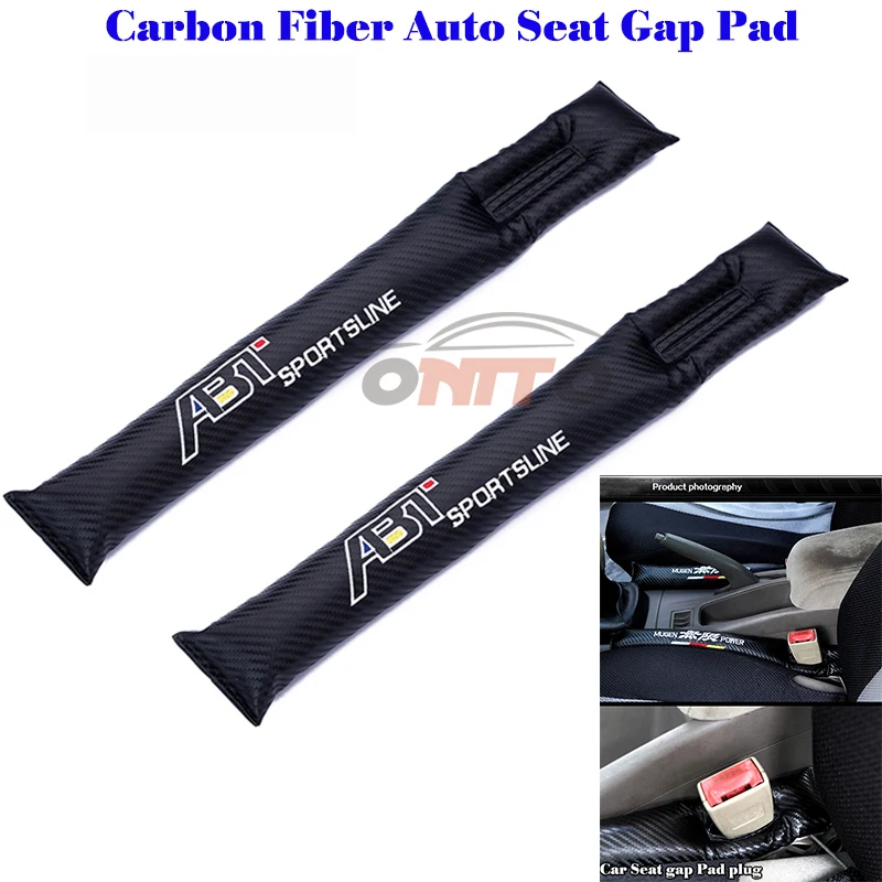 

Good quality Carbon Fiber Auto seat gap padding For ABT logo Seat Gaps Plug Crevice Inserts Protective Padding