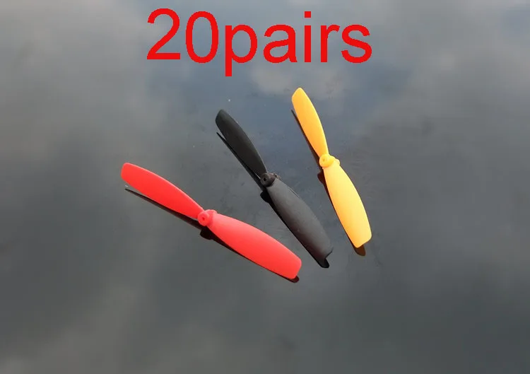20Pairs ABS 60mm Black Propeller 1mm Aperture 720/820 Coreless Cup Props CW CCW Two-blade Paddle f RC Qudcopter UAV DIY