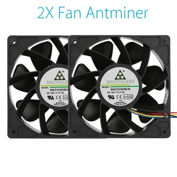 

BT3C 2x 6000RPM Cooling Fan Replacement 4-pin Connector For Antminer Bitmain S7 S9 Cooling Case Fan