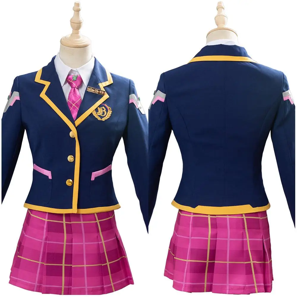 OW DVA Costume D.VA Hana Song Cosplay 3th Anniversary Suit Dress Outfit Halloween Carnival School Uniform Women Girls | Тематическая