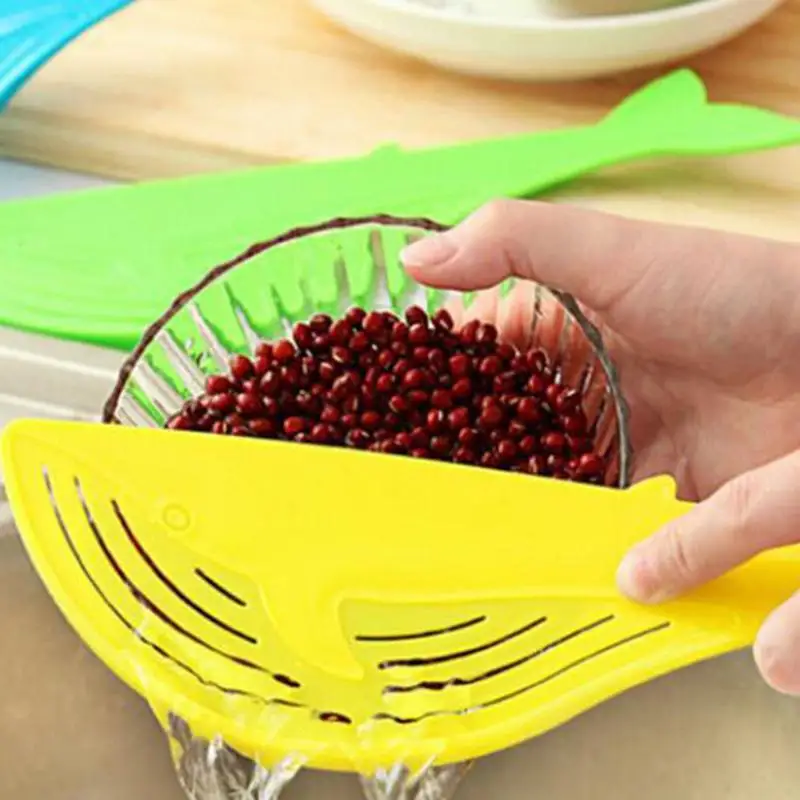 

1Pc Whale Rice Wash Gadget Spaghetti Colanders Strainer Drainer With Handle Kitchen Accessories Fruit Vegetable Cleaning Tool