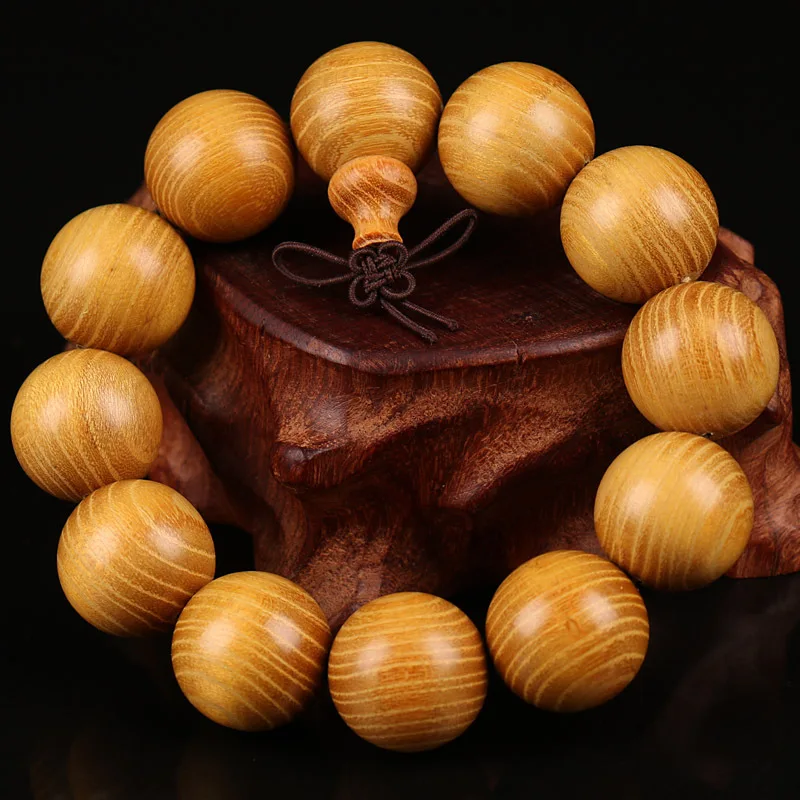 

Hot sell BIG Natural Extension Wood Bracelets Disc Full Buddha Prayer Beads Bangle Men Jewelry,Christmas Gift