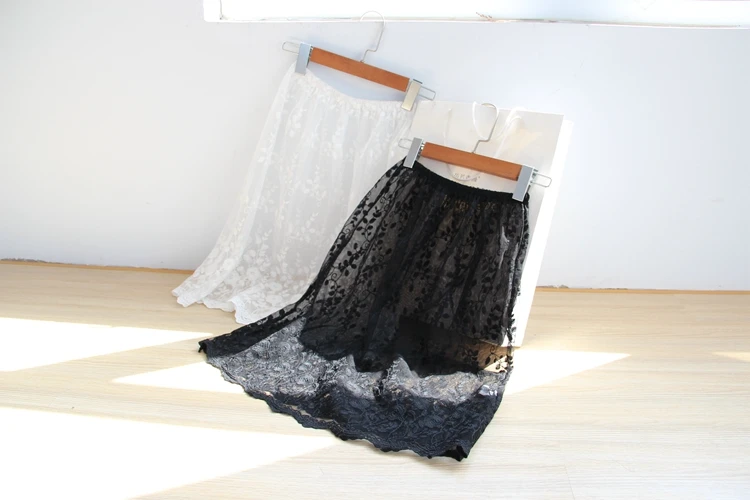 Женское кружевное черно-белое однотонное Макси-платье с кружевами длиной 40-60 см, сексуальное платье, нижнее белье, одежда для сна