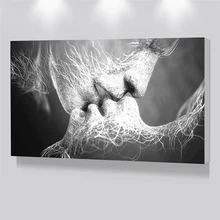 Kiss Art Painting Modern Abstract Home Wall Decoration Pictures Printed Canvas Posters and Prints Discount Cheap Living Room Art