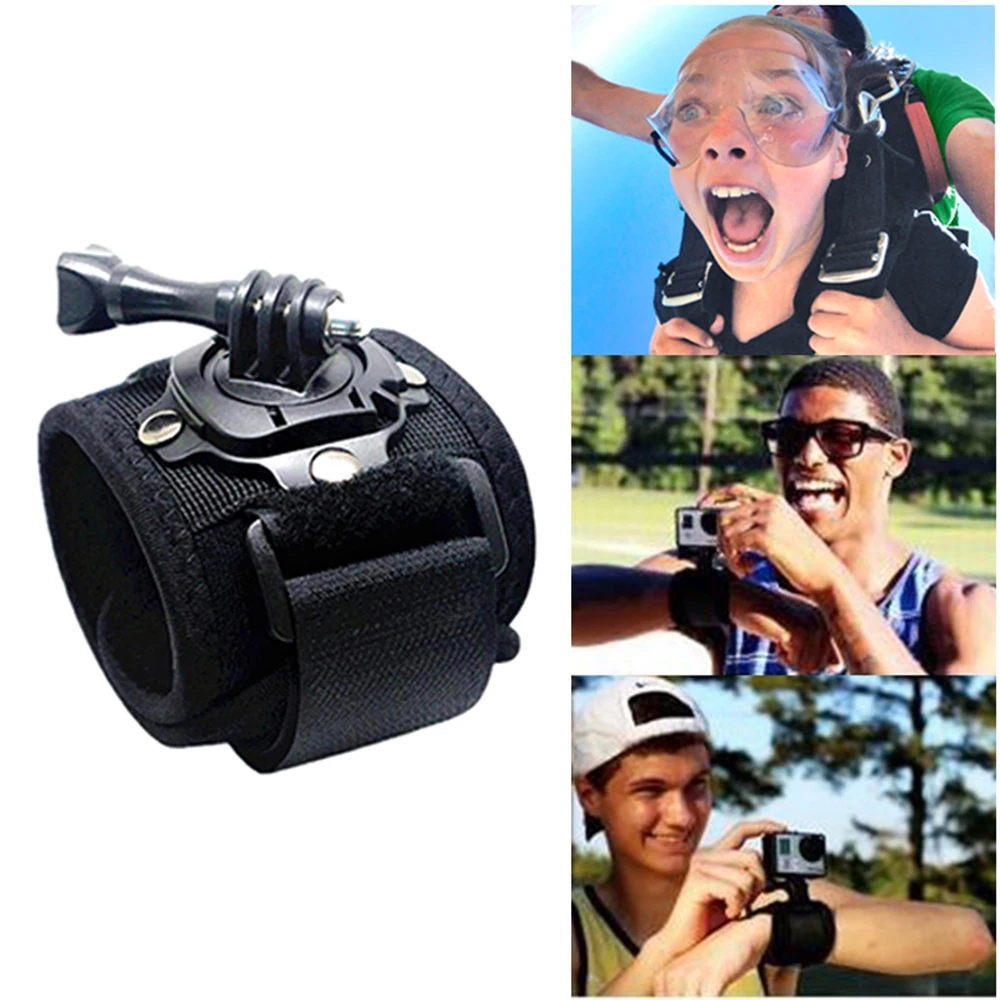 360 Degree Rotation Hand Wrist Strap For Gopro Hero 5 4 xiaomi 4k Hand Band Belt