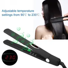 Турмалиновый Керамический выпрямитель для волос с регулировкой температуры инструмент для укладки волос