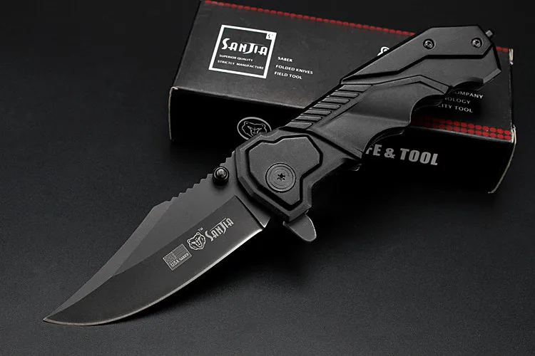 2016 Real Sale Knives Knife Navajas Quality Outdoor Protect Rescue High Hardness Folding Pocket Soldier Army Fruit Wolf's Fang
