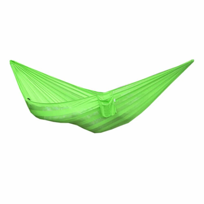 

1 PC Hammock Tree Portable Double Ice Silk Nylon Mesh Camping 600 Pounds Hammock Expand Flat Size 225 X 160 Cm