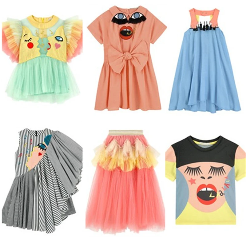 INS/ популярные детские платья; модные вечерние платья для девочек; Одежда для маленьких девочек; комплекты одежды для девочек; vestidos