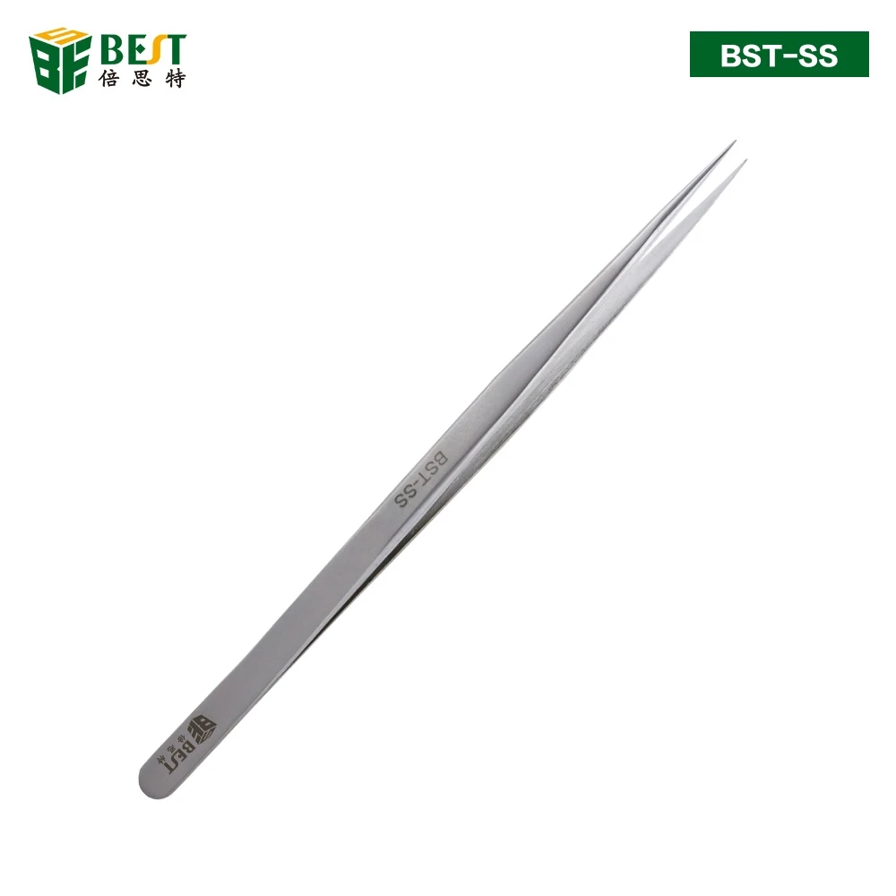 

1Pc Ultra Precision Anti-Acid Stainless Steel Straight Tweezers Forceps for Mobile Phone Tablet PC Repair Tools