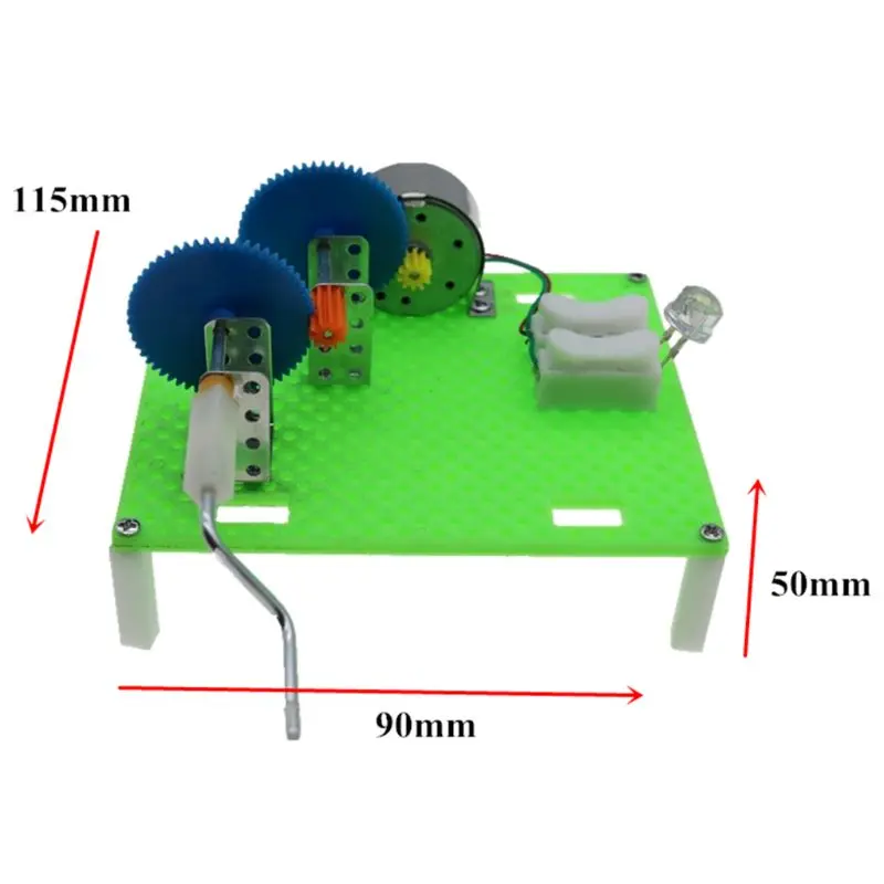 

Creative DIY Science Hand Crank Generator Apparatus Kids Children Mounted Assembled Kits Teaching Physics Experiment 95AE