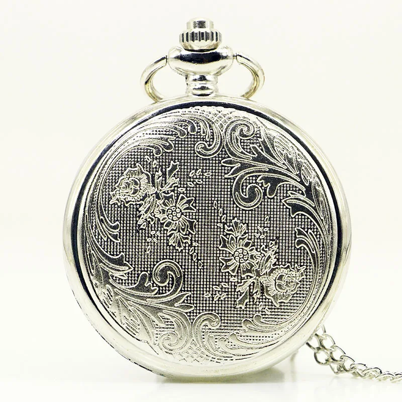 PB351-Hot-Sale-Free-Shipping-Retro-Four-Skull-Heads-Rose-Pocket-Watch-With-Necklace-Chain-Best