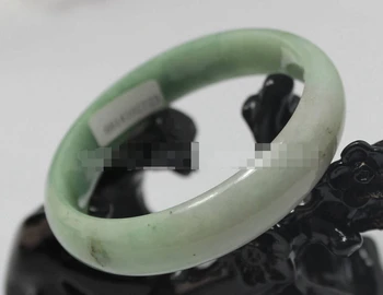 

00772 Certified Grade "A" Natural Green Jadeite Gems Bangle Bracelet