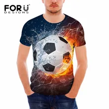 FORUDESIGNS/Спортивная футболка для мужчин, быстросохнущая Мужская рубашка для бега, 3D футболка с футбольным принтом, мужская спортивная одежда для улицы, футболки