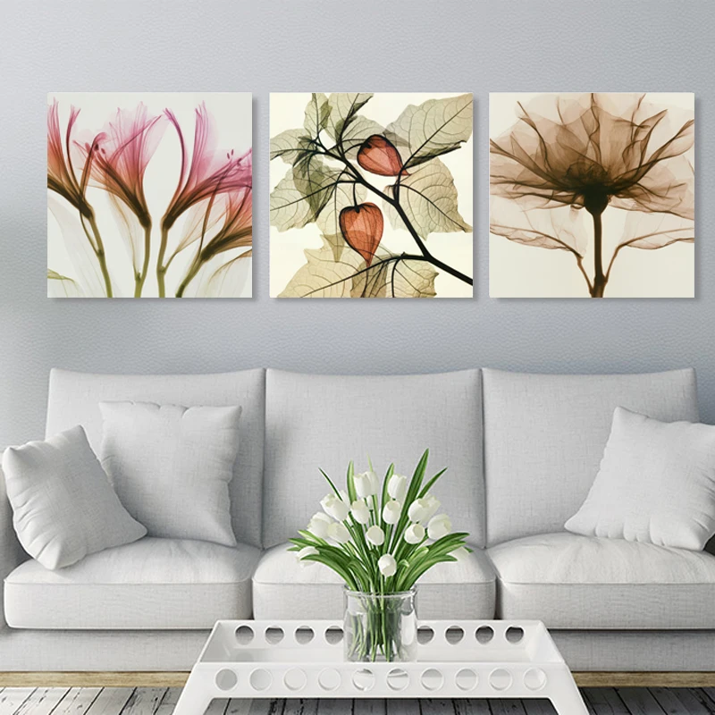 Günstige 3 Panels Wand Kunst Wohnkultur Wand Bild Druck Blumen Landschaft Kombination Sonnenuntergänge Malerei Leinwand Moderne Abstrakte Unframed