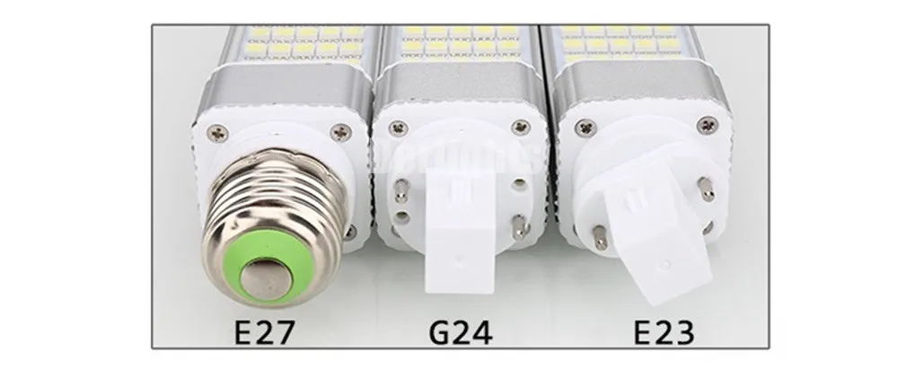 Лампада E27/G23/G24 горизонтальная вилка светильник SMD5050 9 Вт/12 Вт/13 Вт/15 Вт/16 Вт AC85~ 265 В Bombillas Светодиодный точечный светильник светодиодный лампы