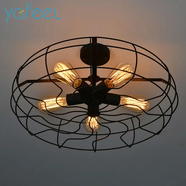 Ygfeel Ceiling Lights Vintage Retro Fan Lamps American Ygfeel Ceiling Lights Vintage Retro Fan Lamps American Country Style Kitchen Lighting 5pcs E27 Holder