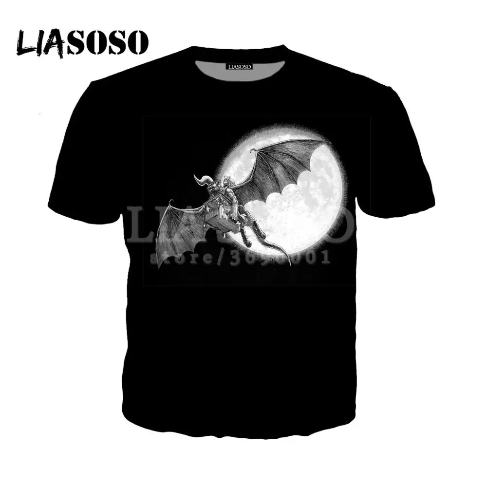 LIASOSO повседневное 3D принт для женщин мужчин Berserker стильная футболка с круглым вырезом летняя футболка хип хоп пуловер Harajuku короткий рукав X0834 - Цвет: 6