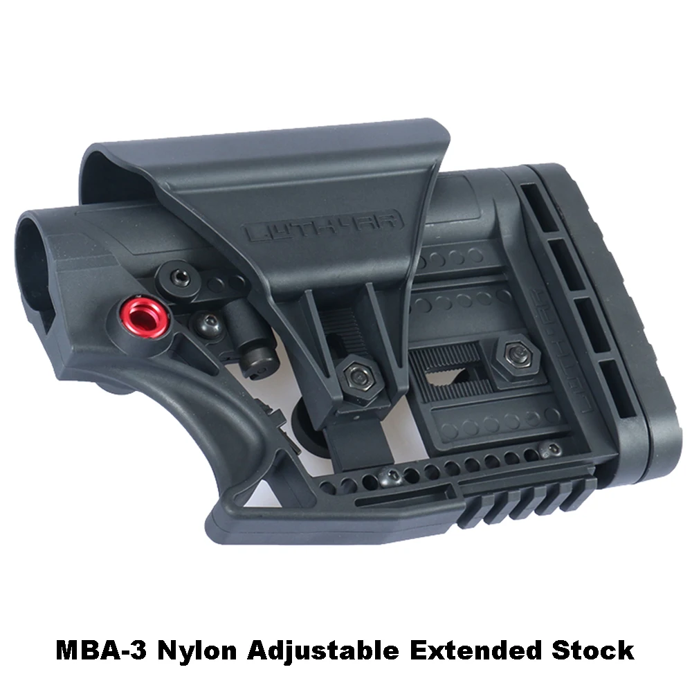 LUTH-AR-MBA-3 Регулируемый Расширенный запас для пневматических пистолетов CS Airsoft Tactical BD556 нейлон Buttstock Receiver Gearbox-черный и песок
