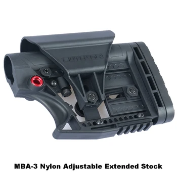 Картинка LUTH-AR-MBA-3 Регулируемый Расширенный запас для пневматических пистолетов CS Airsoft Tactical BD556 нейлон Buttstock Receiver Gearbox-черный и песок