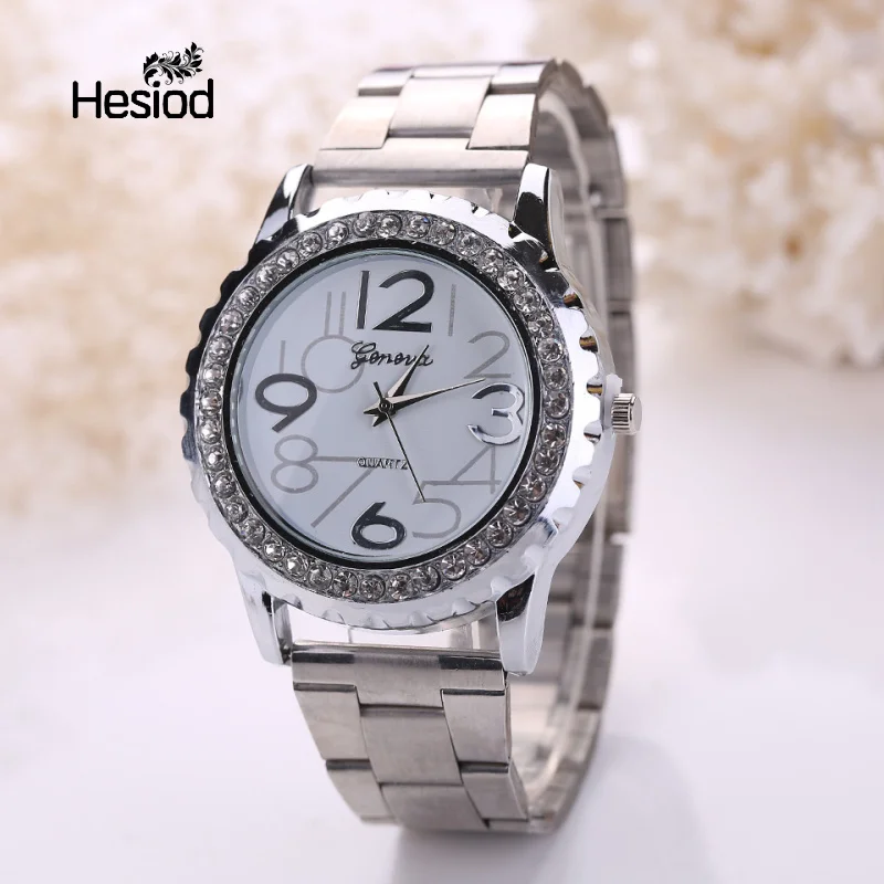 

Hesiod Luxury Women Watch Stainless Steel Quartz Silver Color Business Hours Clock Ladies Fashion Casual Watches