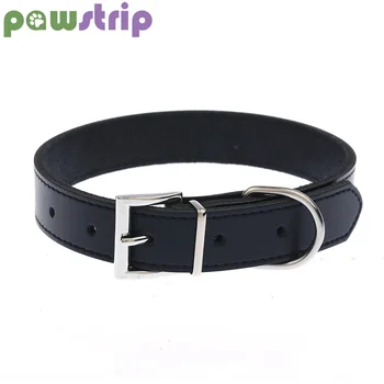 

pawstrip XS-XL Genuine Leather Dog Collar Adjustable Pet Cat Collar Chihuahua Puppy Neck Strap