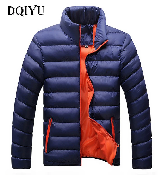 

DQIYU Casual Ultralight Jacket Men Autumn & Winter Stand Collar Slim Fashion Parkas Jackets Men Waterproof Overcoat 5XL