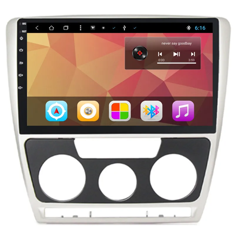 Clearance 10.1" Android Car Multimedia Stereo Radio Audio DVD GPS Navigation Sat Nav Head Unit for Skoda Octavia A5 Yeti 2010 2011 2012 1