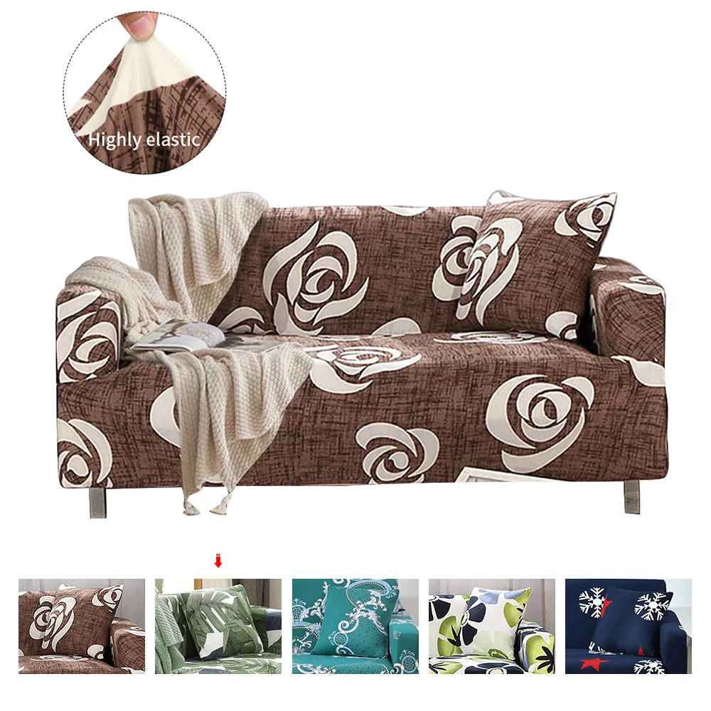 

5 colors Printed Slipcover Stretch Four Season Sofa Covers Furniture Protector Polyester Loveseat Couch Cover l 1/2/3-seater