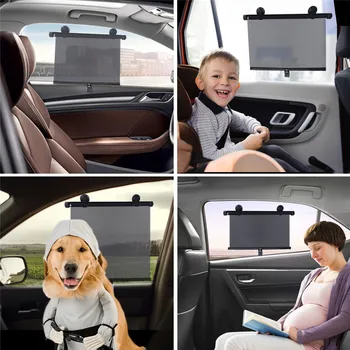 

Car UV Protection Sunshade Side Window Cover Automatic Roller Car Telescopic Retractable Block Insulation Sunshade Window Film