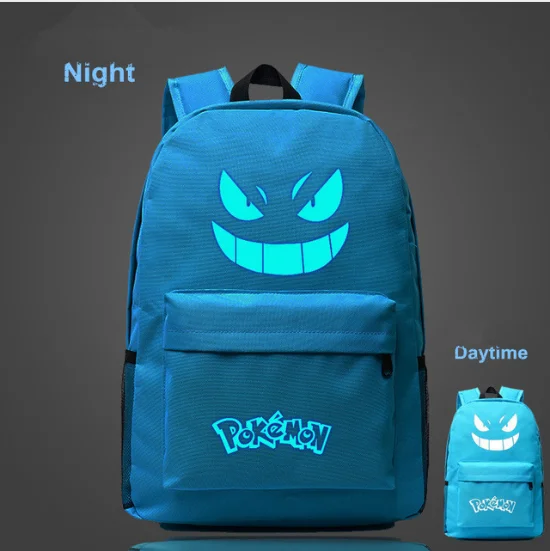 Рюкзак с покемонами, светящийся школьный рюкзак на Хэллоуин для подростков, девочек и мальчиков, Мультяшные дорожные сумки, Оксфорд, Mochila - Цвет: 004