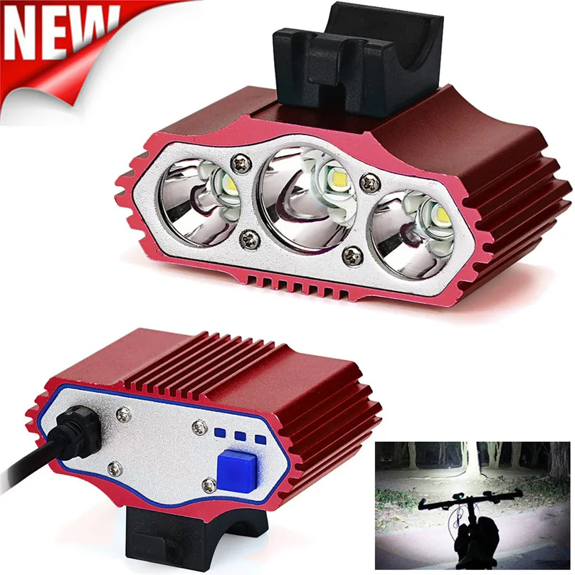

12000 Lm 3 x XML T6 LED Bicycle Lamp USB Rechargeable Bike Light Front 4Modes Headlight Cycling Torch luz bicicleta led #F40OT11