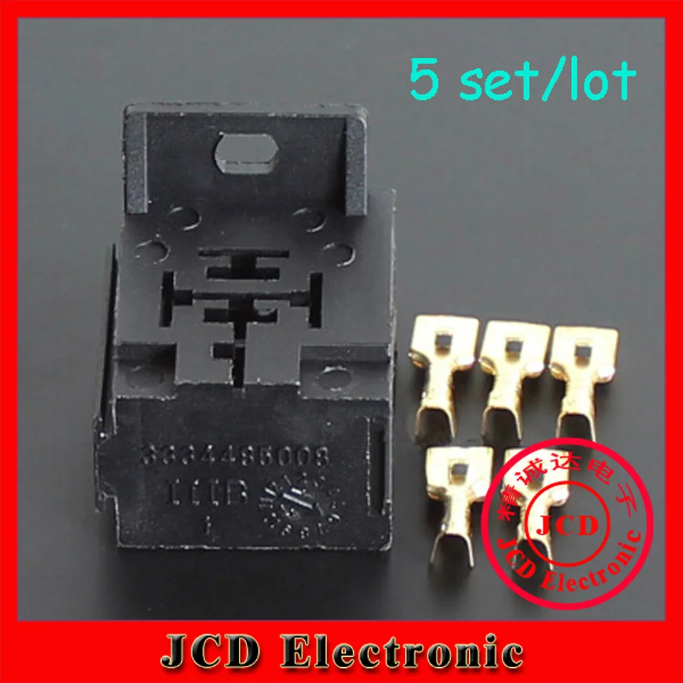 

5 sets Automotive relay sockets with fixed back&5 terminals