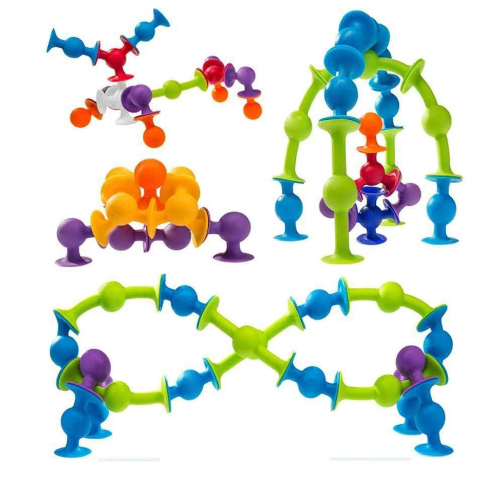 DIY силиконовые строительные блоки игрушки на присоске сборные присоски на присоске строительные блоки образовательная Строительная игрушка Squigz