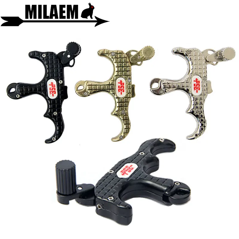 

1pc Archery Compound Bow Release Tigger Automatic Release Aid 3 Finger Grip Thumb Caliper Outdoor Shooting Training Accessories