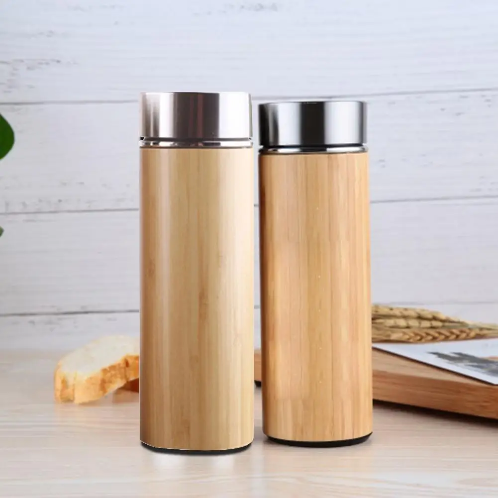 

Creativity Natural Bamboo Thermos Cup Stainless Steel Bottle Vacuum Flasks Thermoses Cup Garrafa My Bottle Coffee Cup Thermo