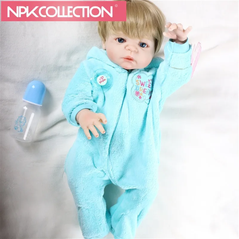

NPK57cm Soft Full Body Silicone Reborn Dolls Baby Realistic Doll Reborn 22 Inch Full Vinyl Boneca BeBe Reborn Doll For Girls