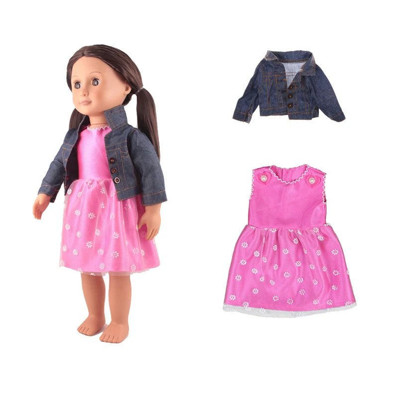 

18 inch United States Girl Doll clothes coat and rose red princess dress partydress Outfits Accessories Fit 45cm American Dolls