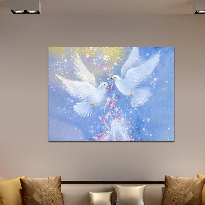 Полная квадратная 5D алмазная картина с изображением мультяшного голубя мира Алмазная Вышивка Полный дисплей вышивка крестиком Алмазная мозаика домашний декор