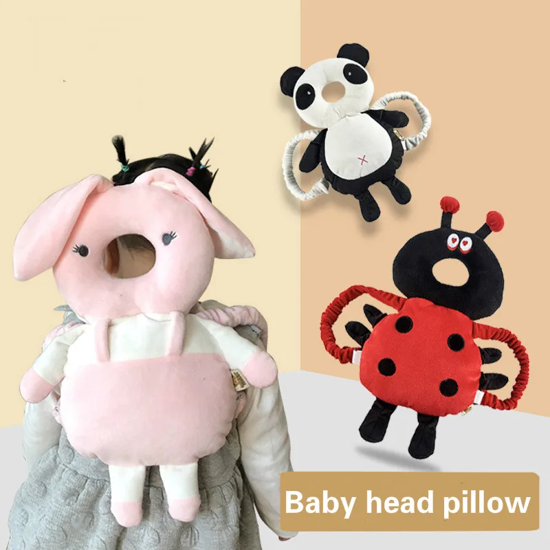 

35CM*20CM*3.5CM Baby Toddlers Prevent Fall Breathable Headrest Animal Modeling Soft Single Layer Infant Head Protection Pillow