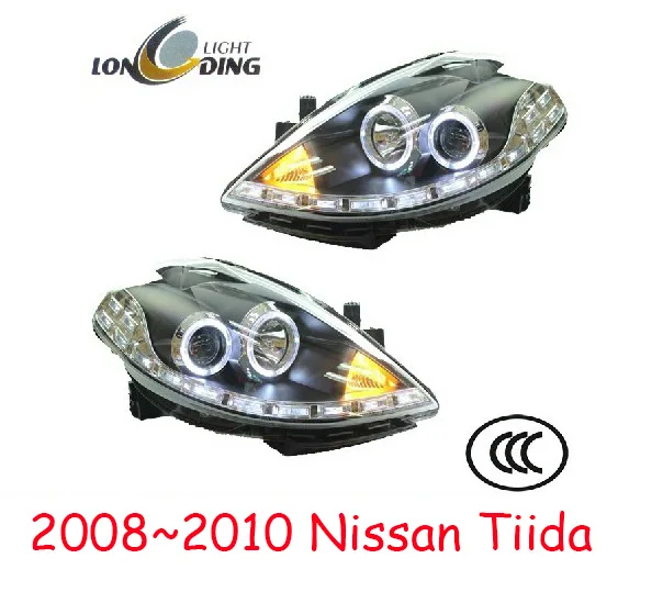 2 шт. автомобилей головной светильник для Tiida s 2008 ~ 2010/2011 2015 год Micrat DRL HI LO