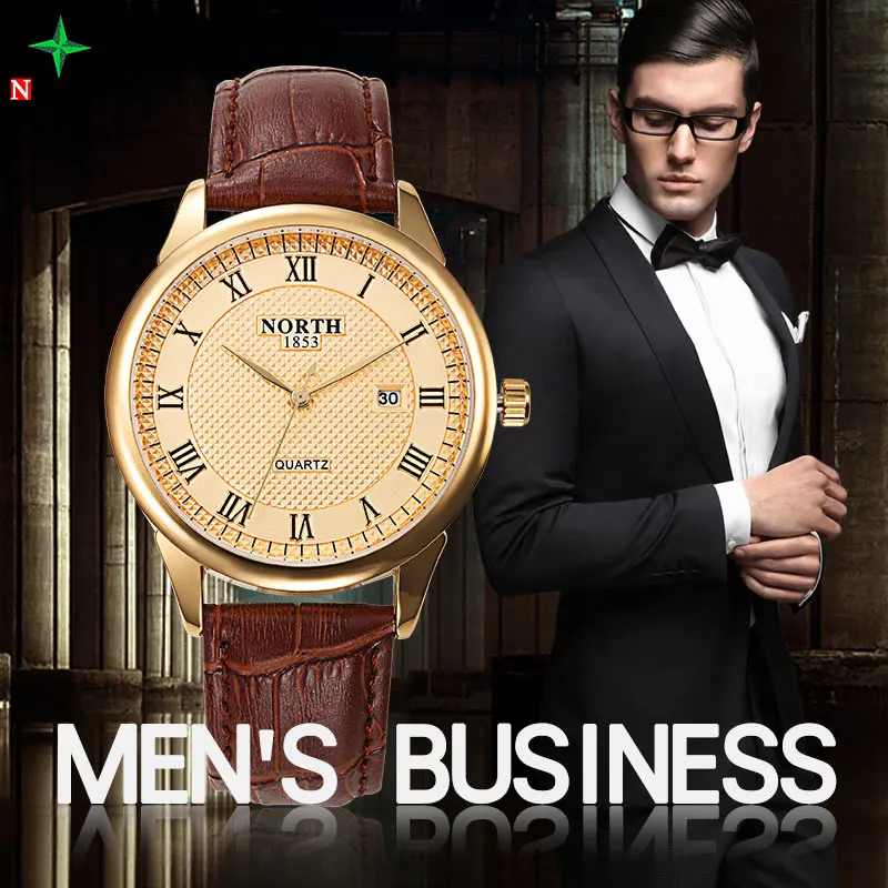 Мужские часы, модные мужские наручные часы, люксовый бренд, 30 м, водонепроницаемые, натуральная кожа, повседневные часы, военные кварцевые, деловые часы